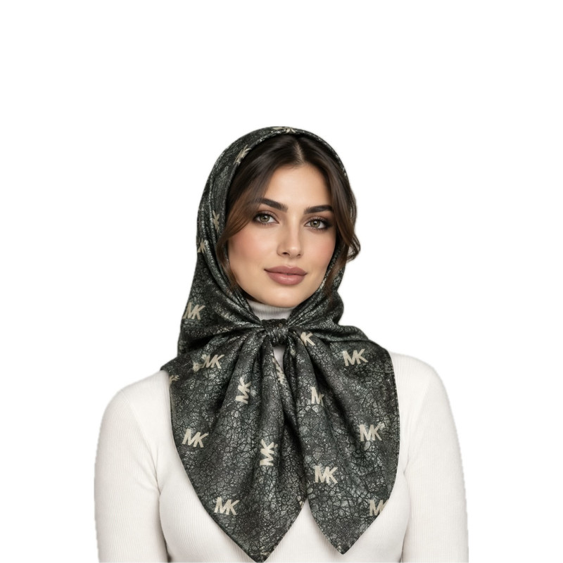 روسری زنانه نخی طرح حروف مدل E400