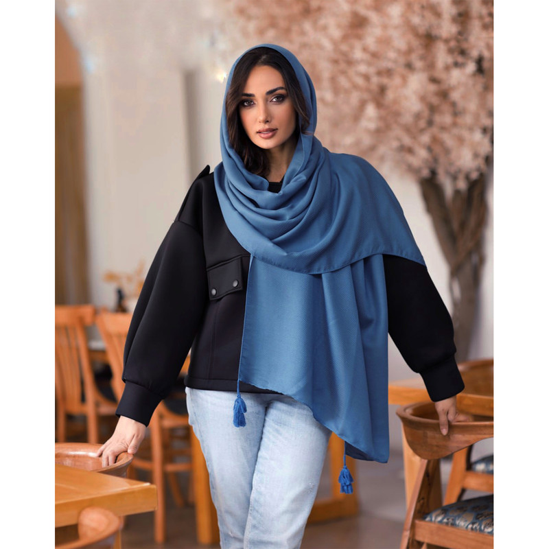 شال زنانه مدل ساده تابستانی منگوله دار خنک کد den-2260