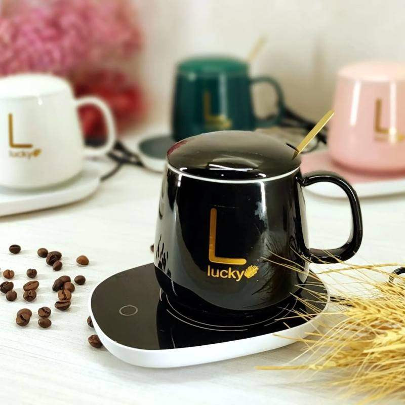 ماگ لاکی مدل Warmer Plus به همراه صفحه گرم کن برقی