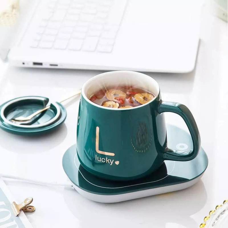ماگ لاکی مدل Warmer Cup به همراه صفحه گرم کن برقی
