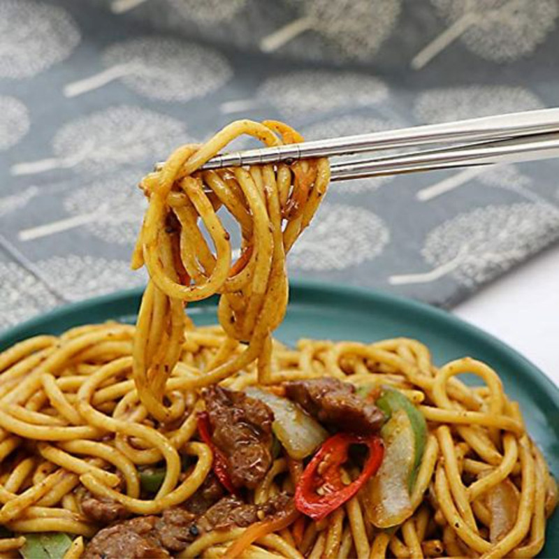 چوب غذا خوری مدل چاپستیک استیل بسته 4 عددی