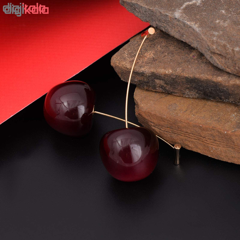 گوشواره زنانه طرح گیلاس کد GO12844