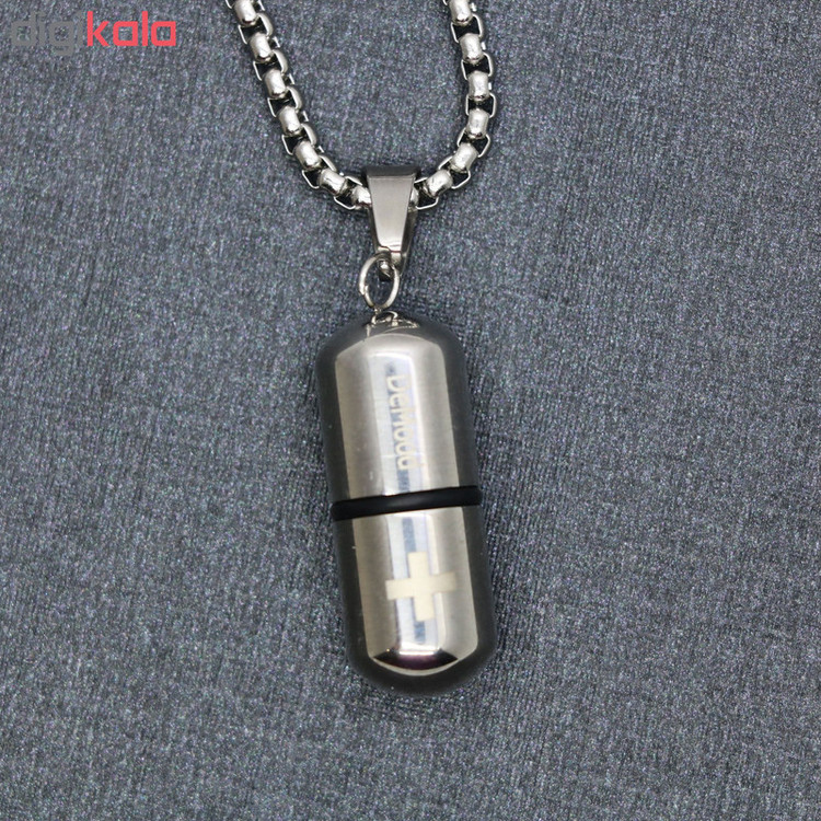 گردنبند مردانه طرح کپسول عشق کد gd02