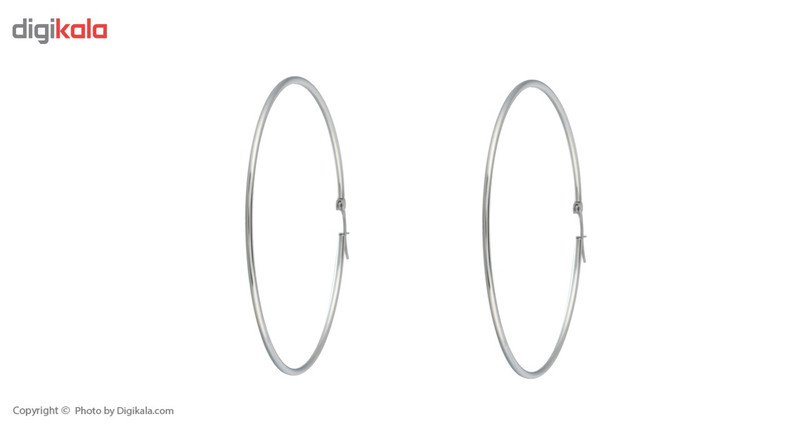 گوشواره حلقه ای استیل مارنا گالری مدل NB3 Silver