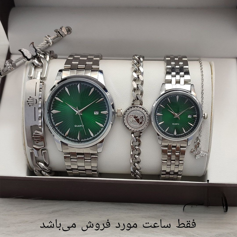 ست ساعت مچی عقربه ای زنانه و مردانه مدل کلاسیک 07