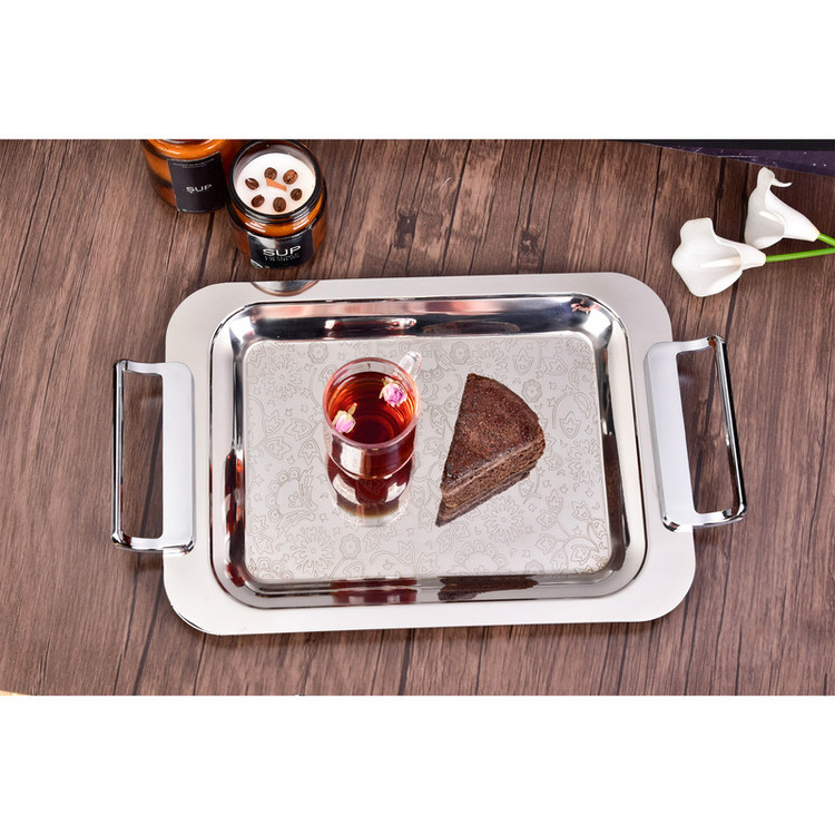 سینی دسته دار یونیک کد 02 - 4075 سایز 26*42 سانتی متر