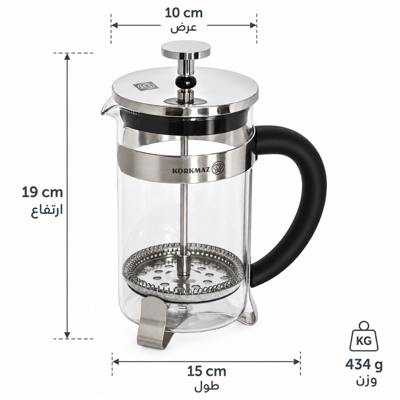 فرنچ پرس کرکماز مدل PRESSA کد 612 گنجایش 600 میلی لیتر