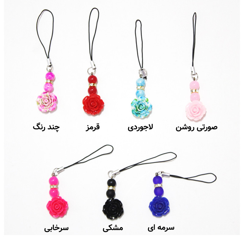 آویز موبایل مدل گل فانتزی کد 01