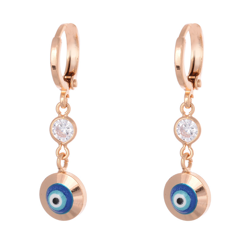 گوشواره طرح چشم نظر کد GO1150 تک سایز