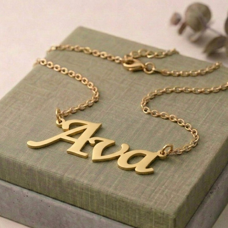 گردنبند زنانه ماصرم مدل اسم آوا کد GA1355