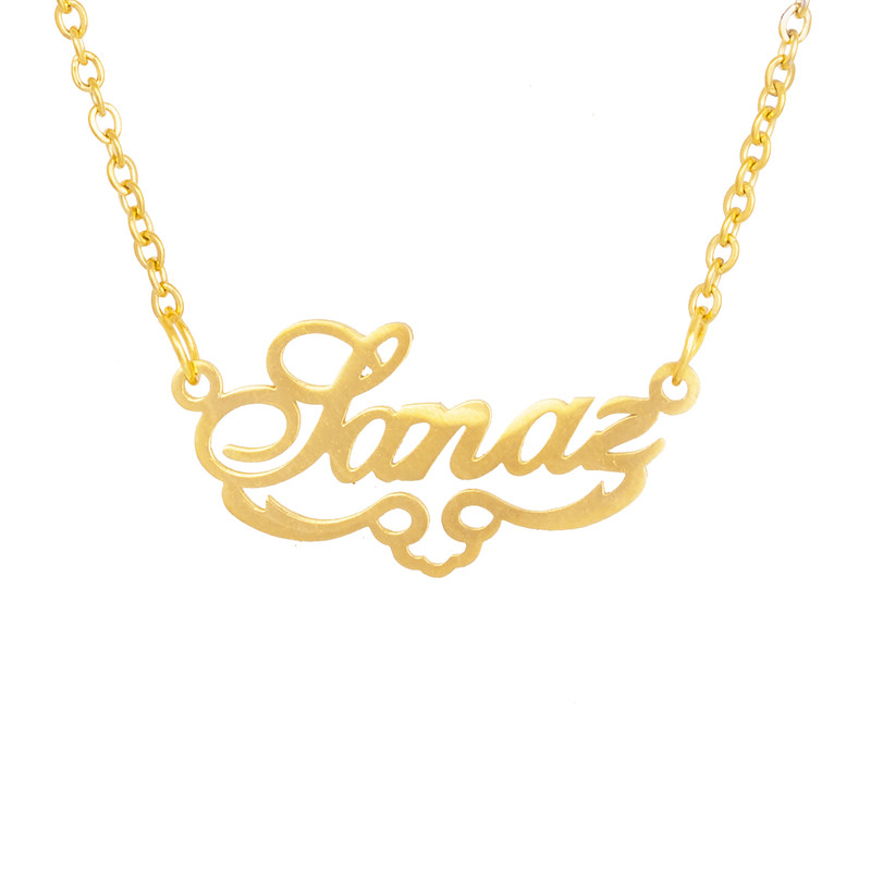 گردنبند طرح اسم ساناز کد GA1045