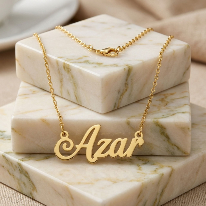 گردنبند زنانه ماصرم مدل اسم آذر کد GA1295