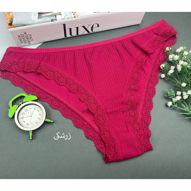 شورت اسلیپ نخی زنانه میسپل مدل لبه تور کبریتی کد SH-022