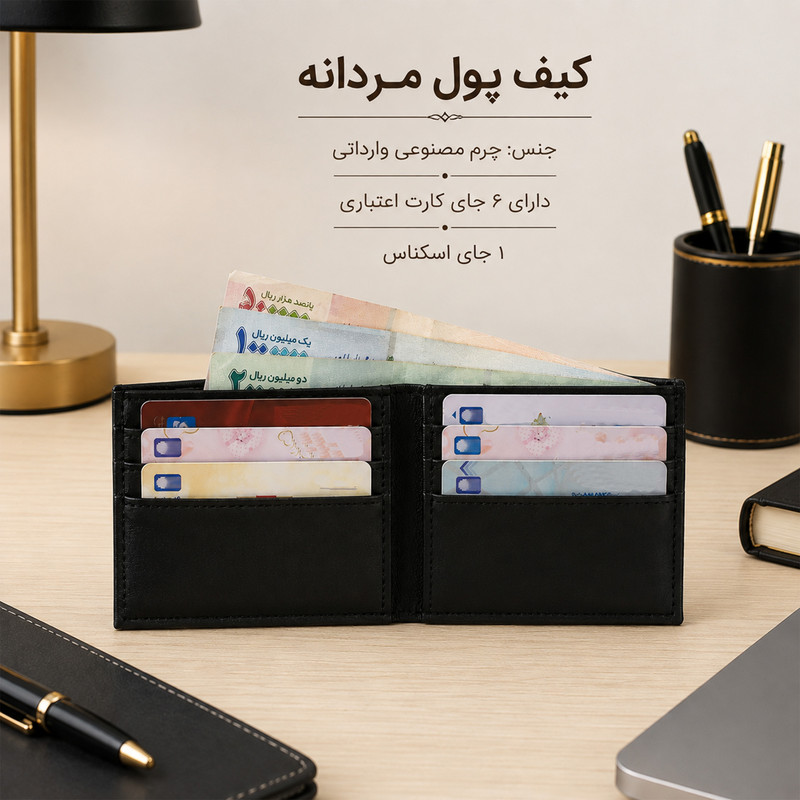 کیف پول مردانه مدل لوکس اسپرت کد K-095