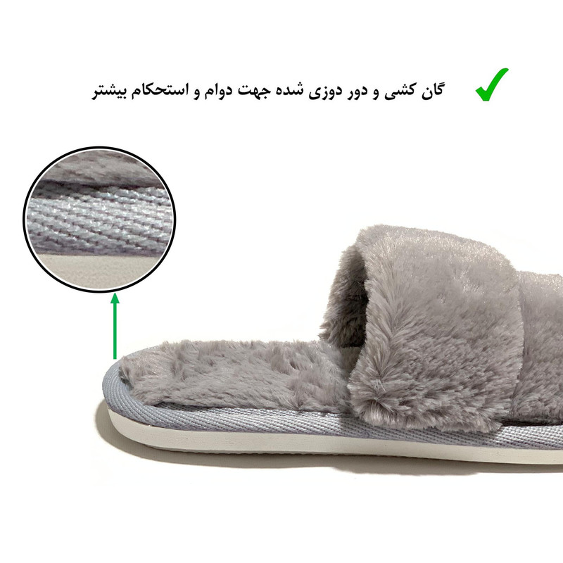 دمپایی حوله ای زنانه نیکتا مدل 440-2 کد RS-GY-203