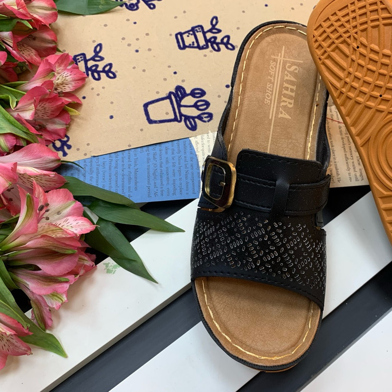 دمپایی زنانه صحرا مدل فریماه کد Bl-01