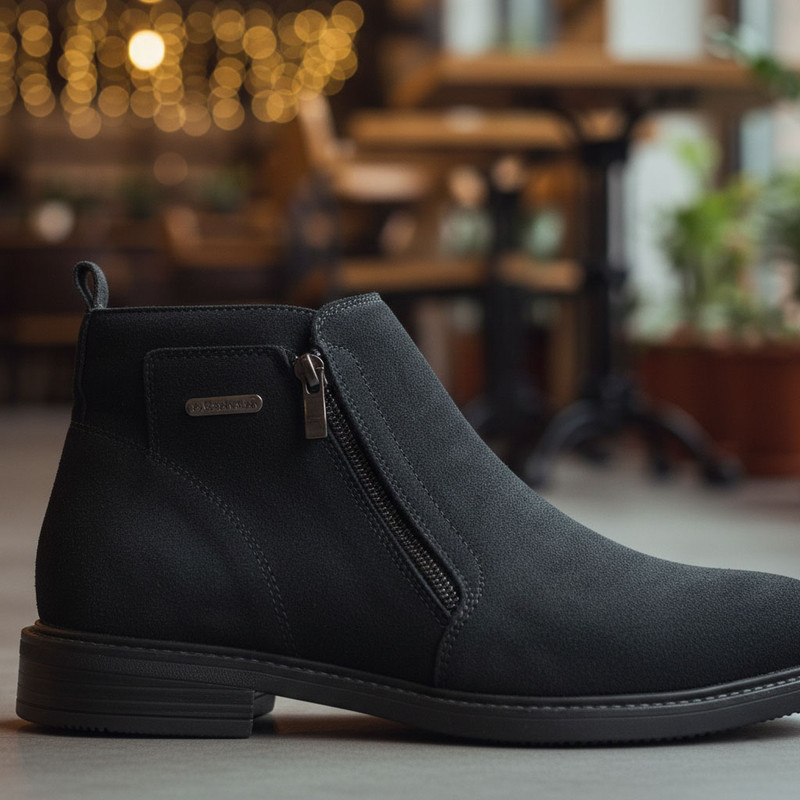 نیم بوت مردانه بالنزا مدل چرم طبیعی جیر Verostride BK.1999