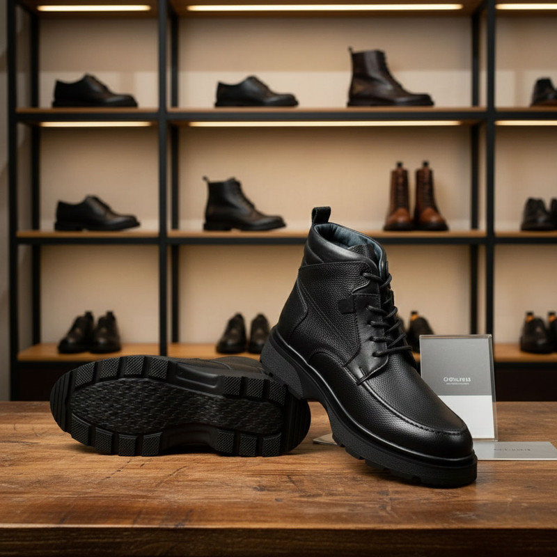 نیم بوت مردانه بالنزا مدل چرم طبیعی Robur BK.1996