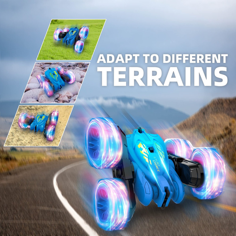 ماشین کنترلی دوطرفه آفرود طرح اکروباتیک با چراغ LED، چرخش 360 درجه و کنترل 2.4 گیگاهرتز مدل TRICK STORM