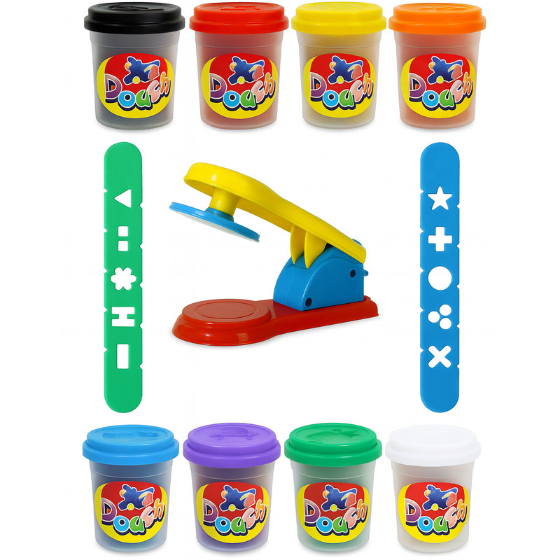 ست خمیر بازی مدل Dough & Press Basic Colors