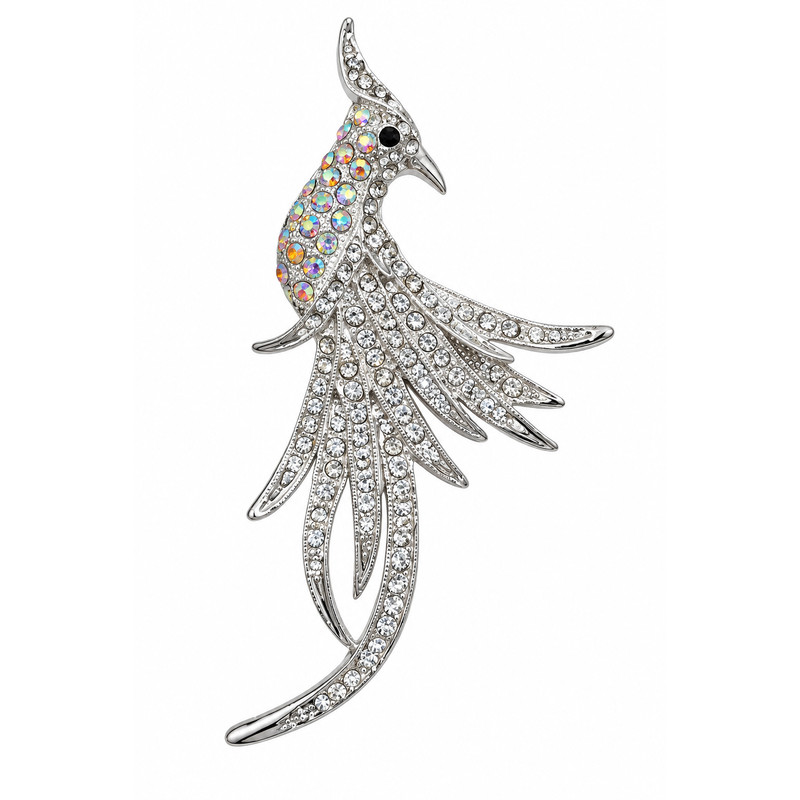 گل سینه زنانه طرح سیمرغ نگیندار