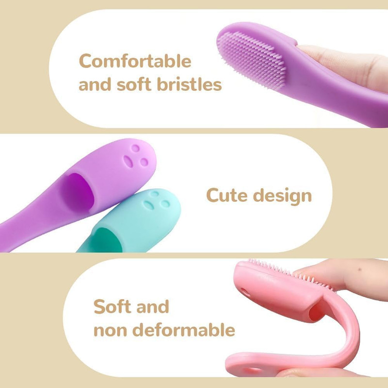 مسواک انگشتی سگ و گربه مدل Soft Brush سیلیکونی بسته 12 عددی