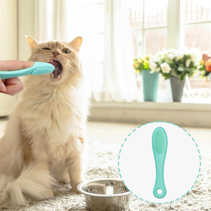 مسواک انگشتی سگ و گربه مدل Soft Brush سیلیکونی بسته 12 عددی
