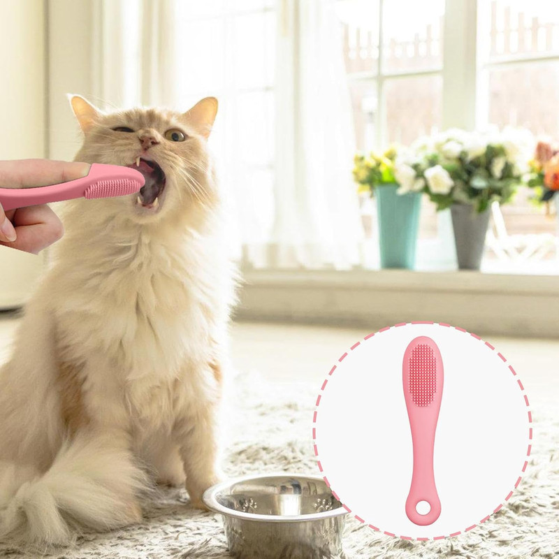مسواک انگشتی سگ و گربه مدل Soft Brush بسته 4 عددی
