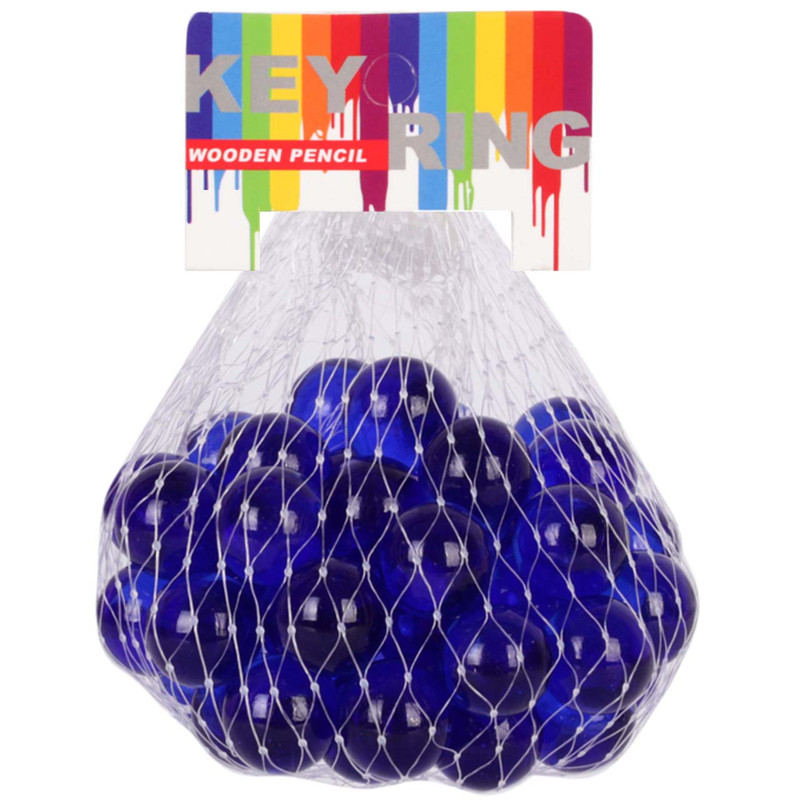 تیله شیشه ای مداد چوبی مدل Navy Blue بسته 50 عددی