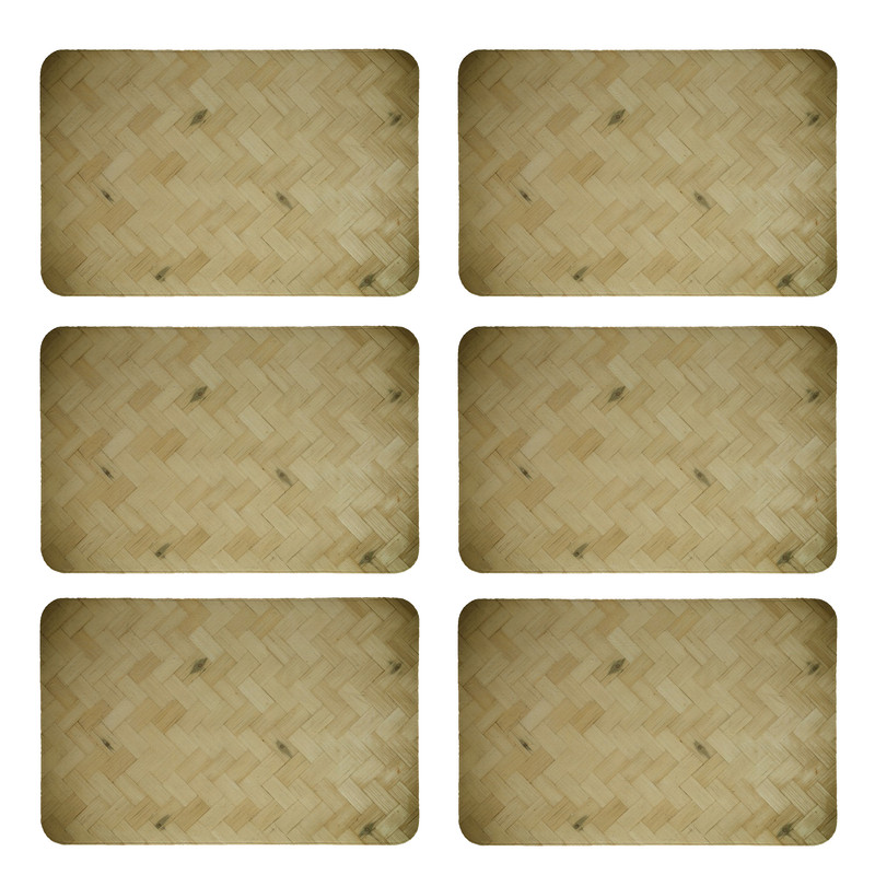 زیربشقابی طرح حصیر کد 8060 بسته 6 عددی