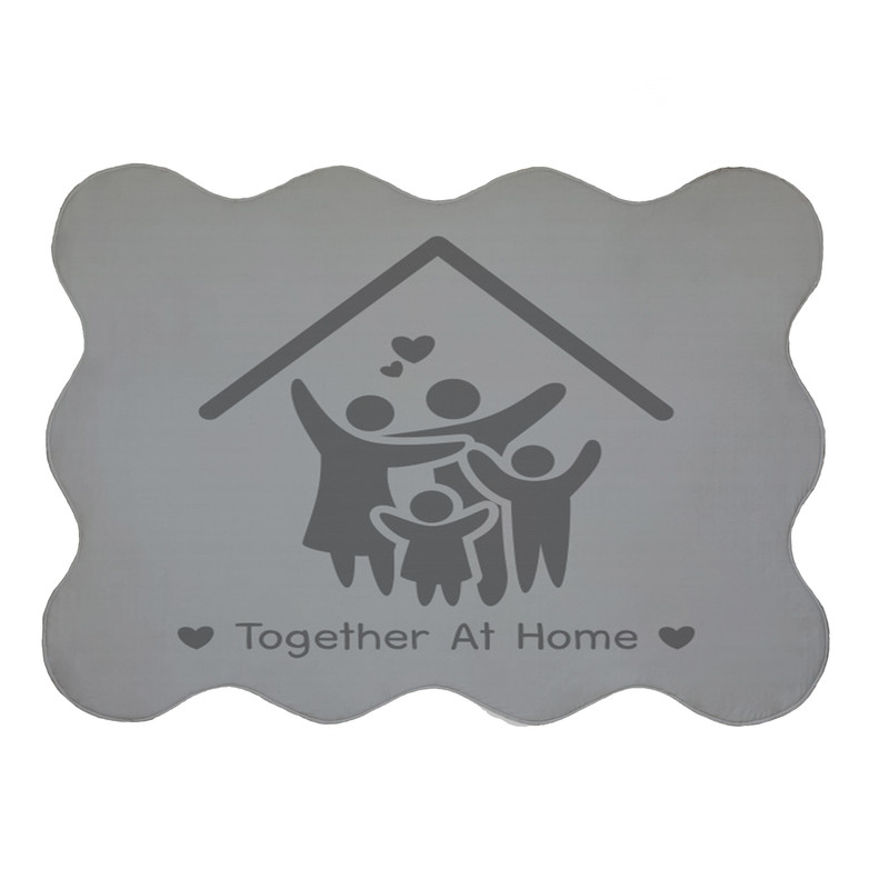 پادری مدل دالبر طرح TO gether At HOme کد 8236 سایز 80x110 سانتی متر