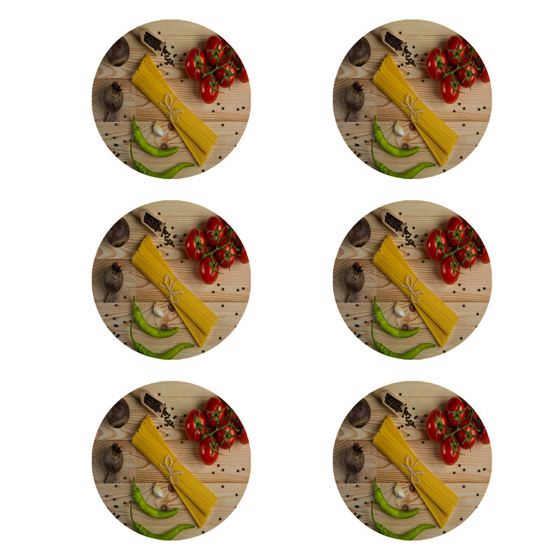 زیر لیوانی طرح آشپزخانه کد 8343 بسته 6 عددی