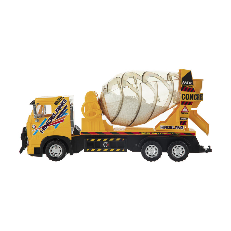 ماشین اسباب‌بازی کامیون مدل میکسر پلاستیکی دورج توی با ابعاد 40×12×20 سانتی‌متر و وزن 1105 گرم، دارای 6 چرخ و طراحی مشابه نمونه واقعی