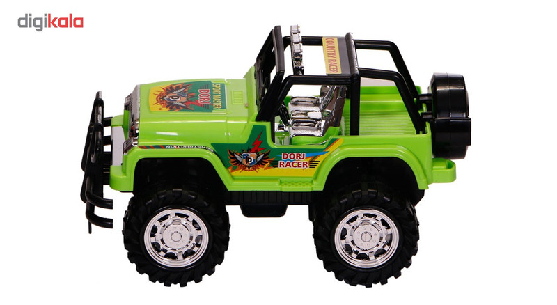 ماشین بازی درج مدل Jeep طرح GREEN OFFROAD