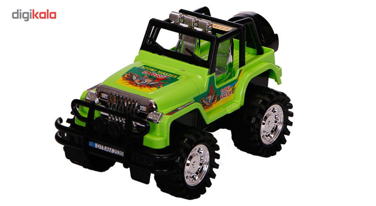 ماشین بازی درج مدل Jeep طرح GREEN OFFROAD