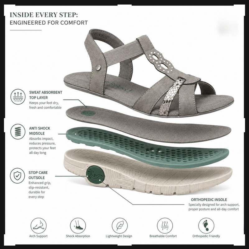 صندل زنانه فوت فلکس مدل استپر آنتی شوک