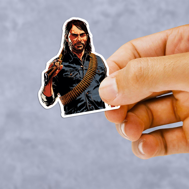استیکر لپ تاپ مدل رد دد ریدمپشن red dead redemption مجموعه 10 عددی