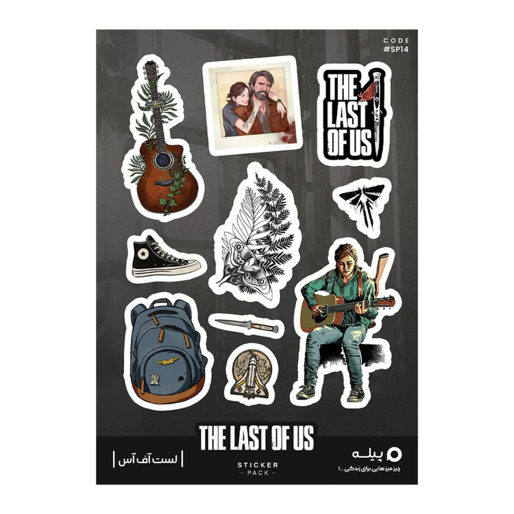 استیکر لپ تاپ و موبایل پیله طرح بازی لست آف آس مدل The Last of Us کد SP14 مجموعه 10 عددی