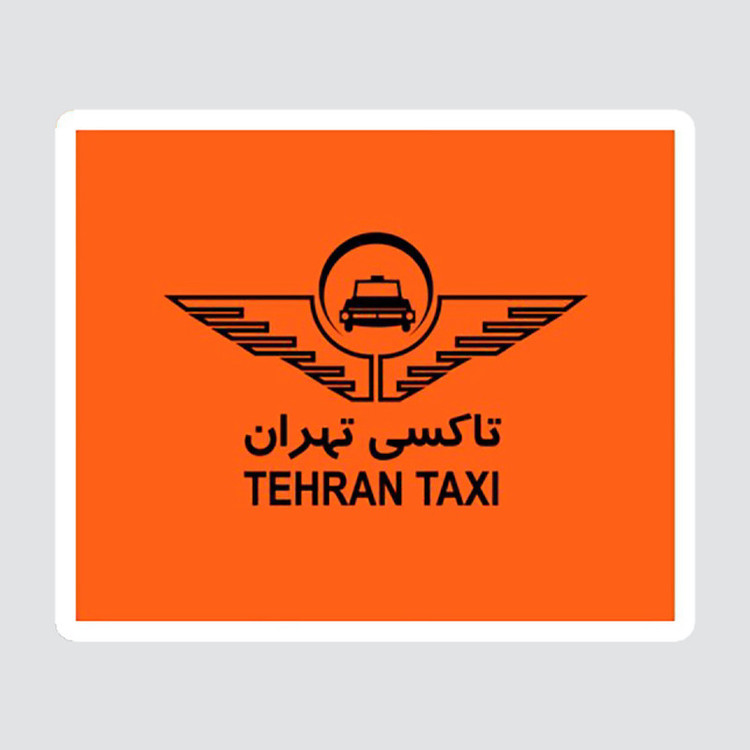 استیکر لپ تاپ پیکسل میکسل مدل نوستالژی تاکسی تهران مجموعه 6 عددی