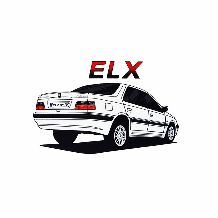 استیکر لپتاب و گوشی طرح ماشین پارس ELX کد 745