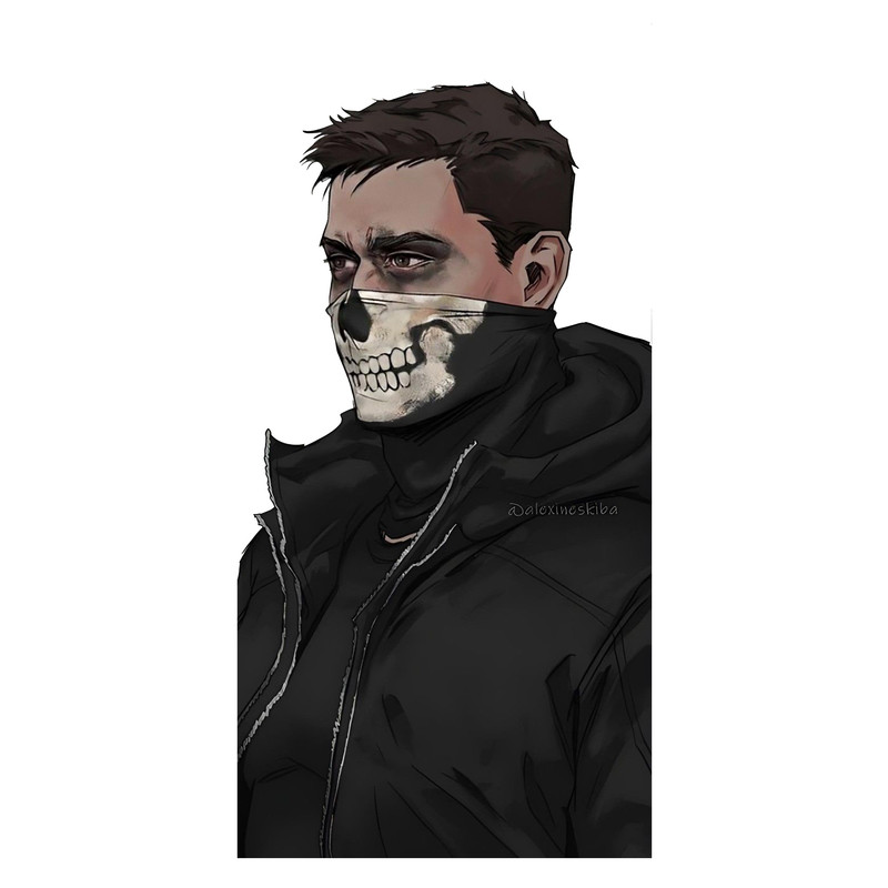 استیکر لپ تاپ و موبایل مدل بازی طرح کال اف دیوتی گوست Call of Duty Ghost کد 3746