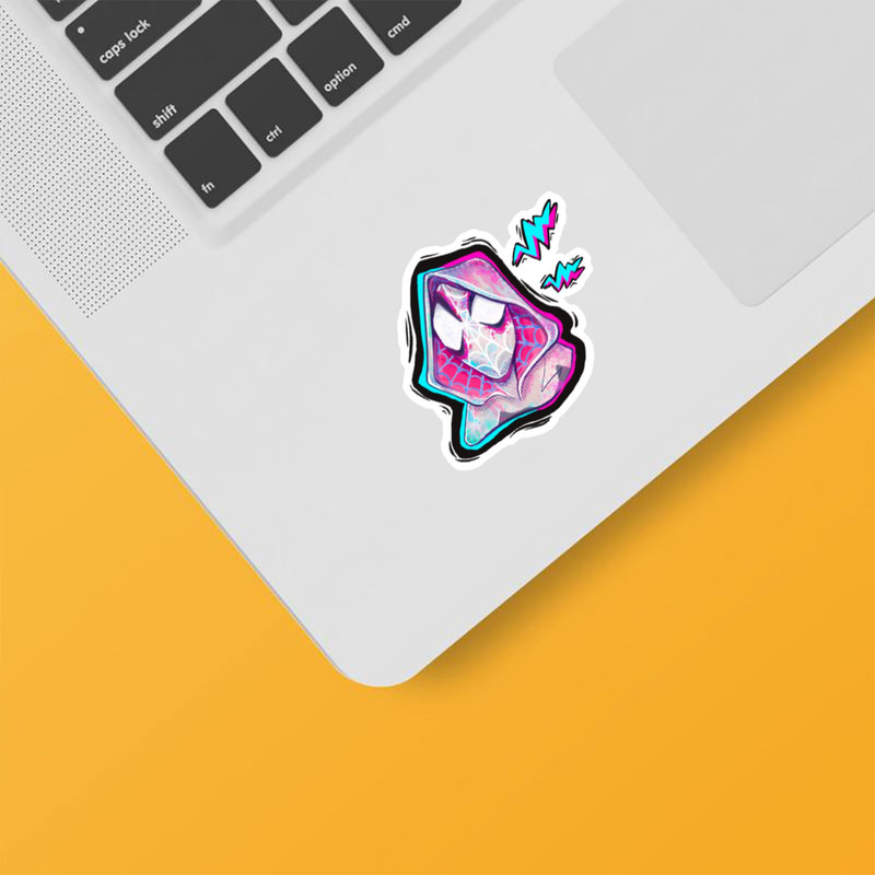 استیکر لپ تاپ و موبایل بووم طرح اسپایدرمن مدل Gwen Stacy کد MR15