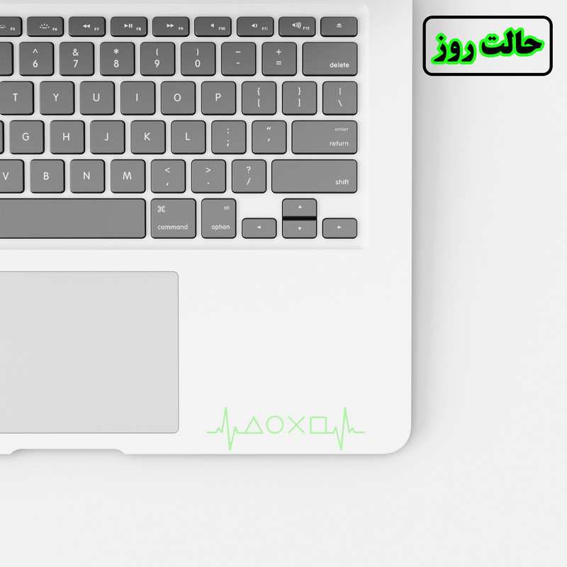 استیکر لپ تاپ مدل شب نما طرح ضربان پلی استیشن کد CK بسته دو عددی