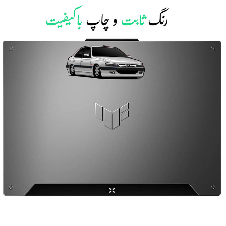 استیکر لپتاب طرح ماشین پژو کفخواب کد 1404