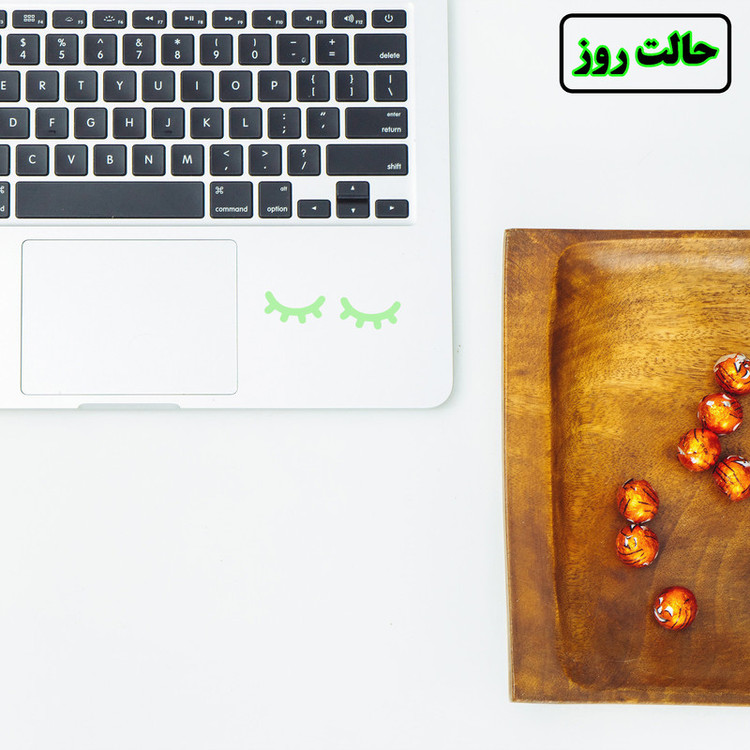 استیکر لپ تاپ مدل شب نما طرح پلک کد CK بسته چهار عددی