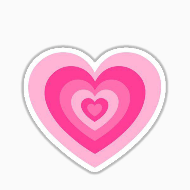 استیکر لپ تاپ و موبایل بووم طرح قلب صورتی کد MR37