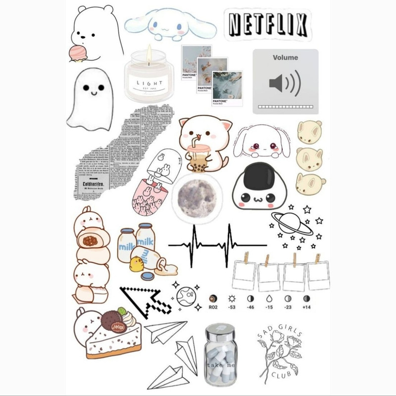 استیکر لپ تاپ طرح rabbit مجموعه 35 عددی