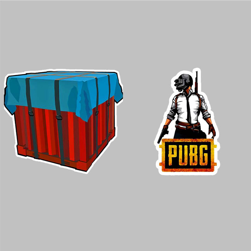 استیکر لپ تاپ کارنیکا طرح پابجی مدل PUBG-2222045 مجموعه 2 عددی