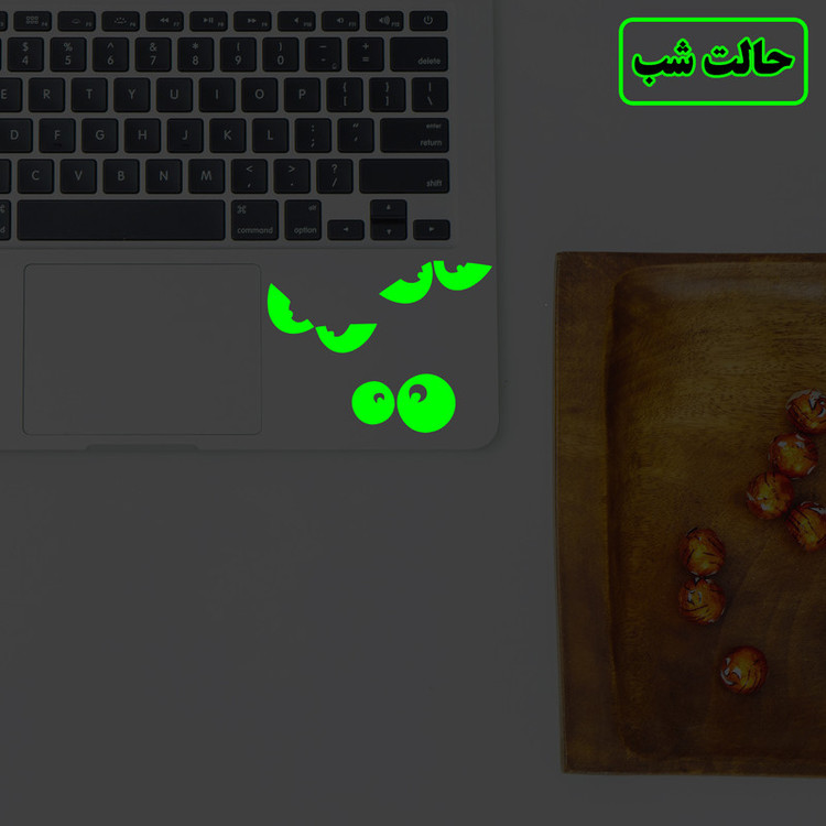 استیکر لپ تاپ مدل شب نما طرح چشم کد CK بسته شش عددی