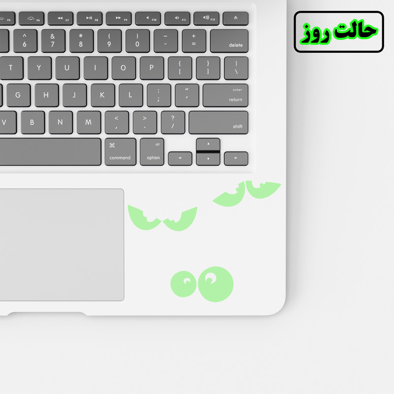 استیکر لپ تاپ مدل شب نما طرح چشم کد CK بسته شش عددی